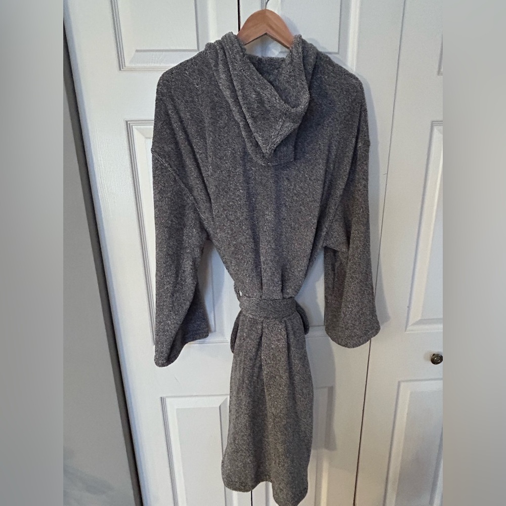Nautica Charcoal Women's Hooded Robe - Picture 3 of 3